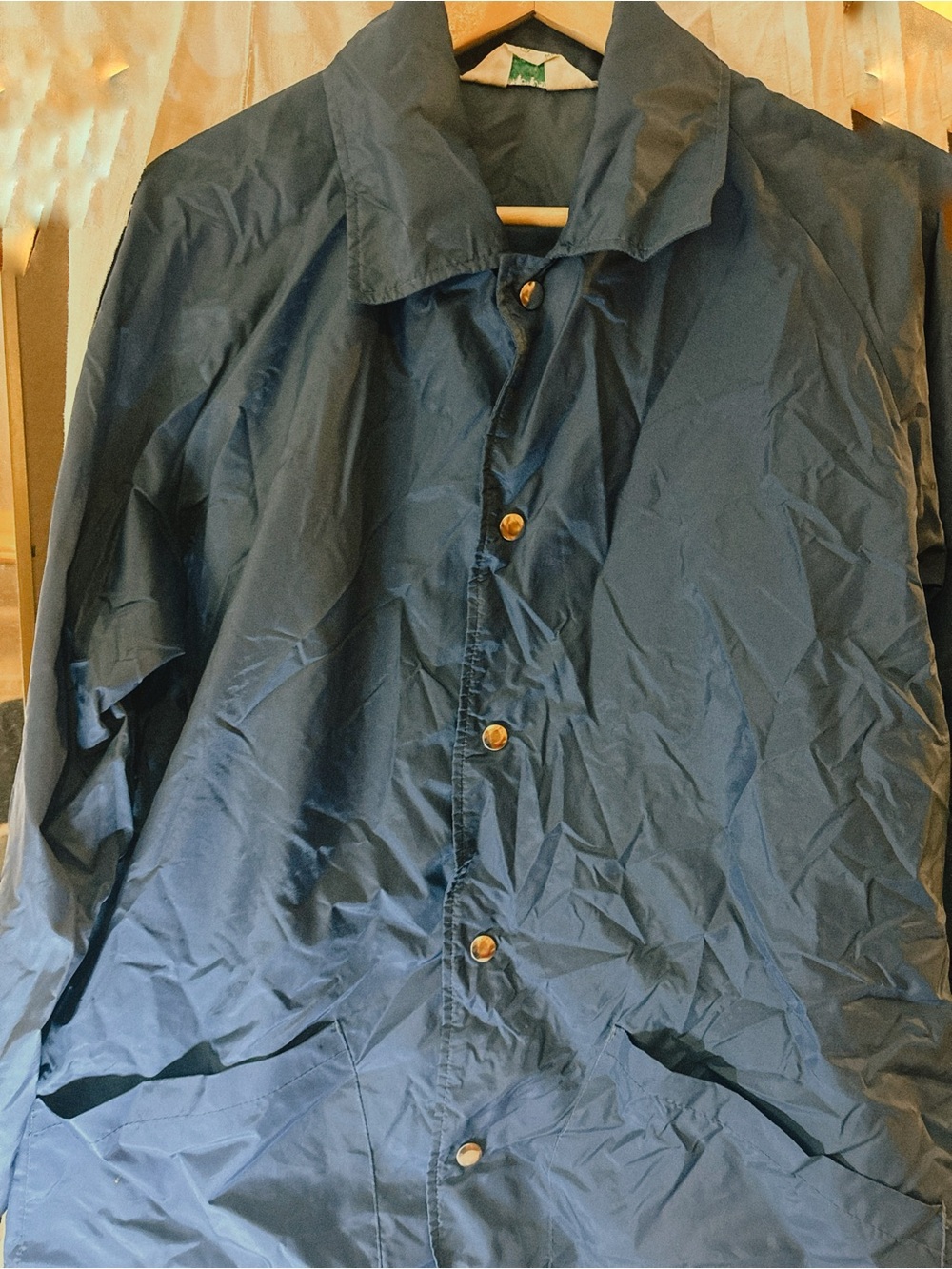 Vintage Pacific Trail Blue Nylon Windbreaker Jacket Size Medium Korea